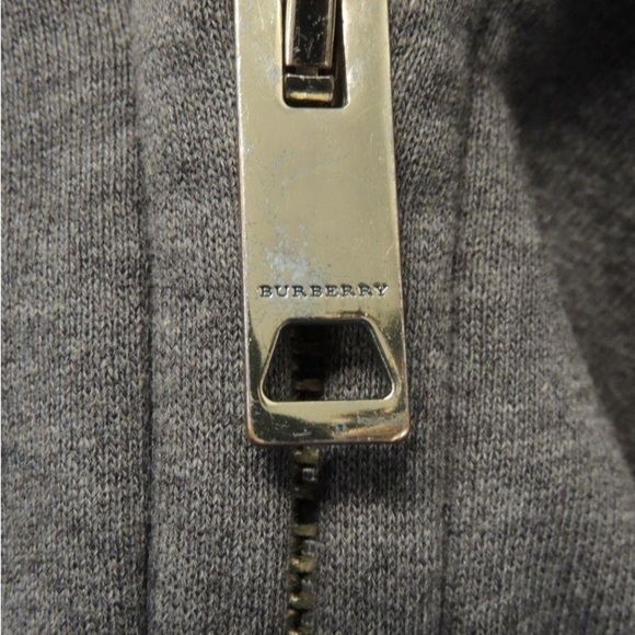 Burberry Men’s Gray Long Sleeve Drawstring Full Zip Hoodie Sz XL COA 🔥 EUC - Picture 6 of 14